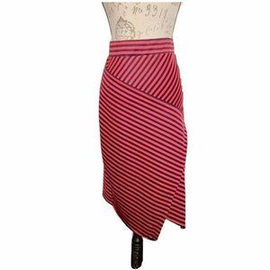 Lifestyle Classics Skirt Striped High Low Mid Womens Size Plus 2X Sz 2X 90'S Y2K